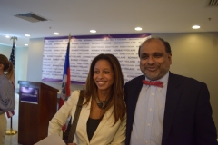 Mme Brunet de Ayiti Nexus et M. Amirthanayagham de l'Ambassade Americaine