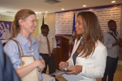 Representante de l'USAID et Nathalie Brunet de Haiti Nexus